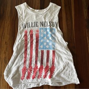 Willie Nelson gray muscle tank XS